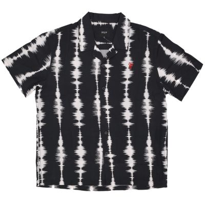 HUF SEISMOGRAM RESORT BLACK CAMICIA