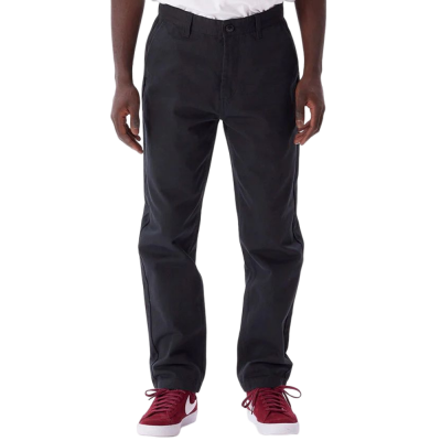 OBEY HUGHES TWILL BLACK PANTALONI