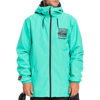 QUIKSILVER HIGH IN THE HOOD POOL GREEN GIACCA SNOWBOARD