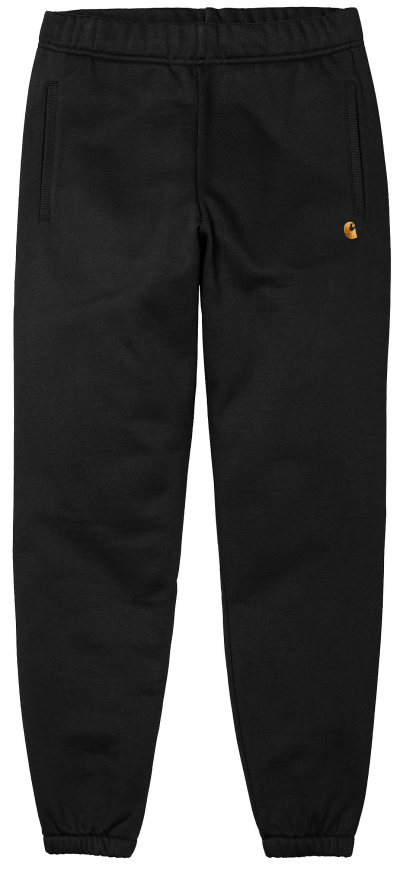 CARHARTT WIP CHASE SWEAT BLACK/GOLD PANTALONI