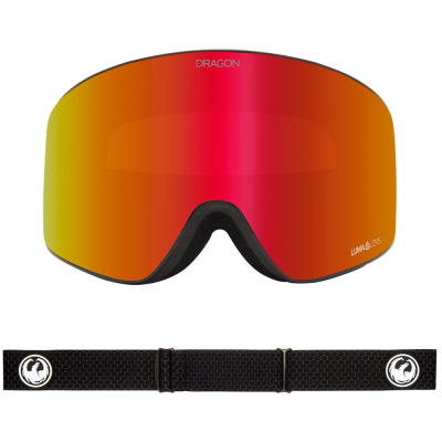 DRAGON PXV SPLIT RED ION + LIGHT ROSE MASCHERA SNOWBOARD