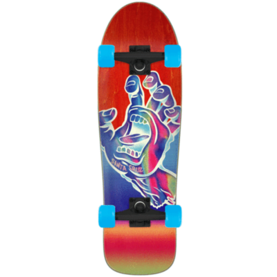 SANTA CRUZ CRUZER SHAPED IRIDESCENT HAND 9.7in x 31.7in SKATEBOARD