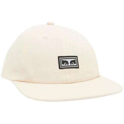 OBEY ICON EYES 6 PANEL STRAPBACK II UNBLEACHED CAPPELLO