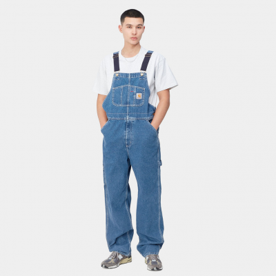 CARHARTT WIP BIB OVERALL BLUE (STONE WASHED)