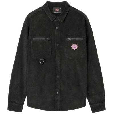 FUNKY ULTRA CORDUROY BLACK CAMICIA