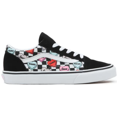 VANS OLD SKOOL CANDY HEARTS BLACK/TRUE WHITE SCARPE BAMBINO