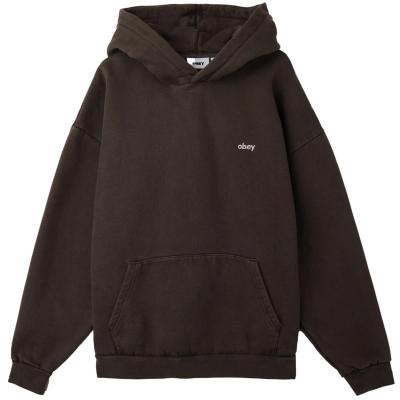 OBEY LOWERCASE PIGMENT JAVA BROWN FELPA