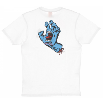 SANTA CRUZ SCREAMING HAND CHEST WHITE T-SHIRT