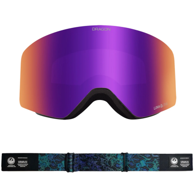 DRAGON R1 OTG BLACK PEARL/PURPLE ION + AMBER MASCHERA SNOWBOARD