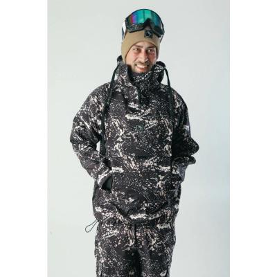 BRETHREN ACCESS ANORAK - BLEACHED/BLACK DIE GIACCA SNOWBOARD