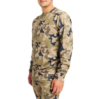 BURTON MIDWEIGHT CREW MARTINI OLIVE TERRA CAMO MAGLIA TERMICA