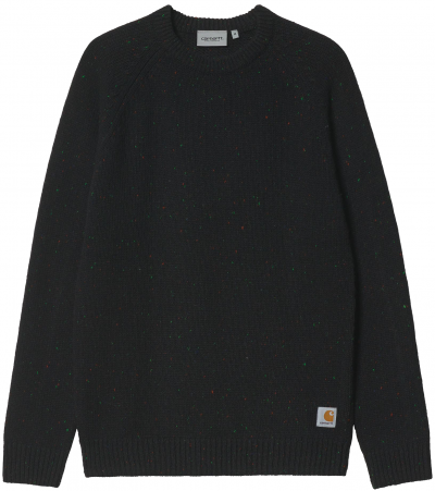 CARHARTT WIP ANGLISTIC SWEATER SPECKLED BLACK MAGLIONE