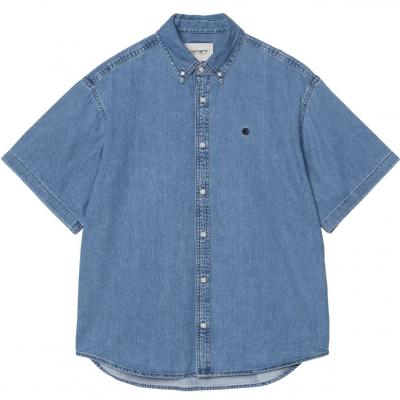 CARHARTT WIP S/S LUCAS SHIRT BLUE (STONE WASHED)