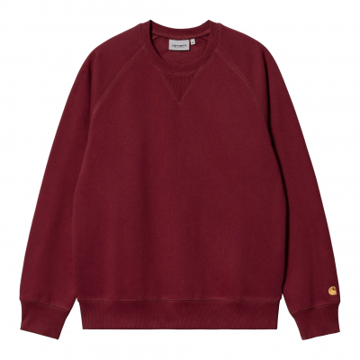 CARHARTT WIP CHASE SWEAT AMARONE/GOLD FELPA 