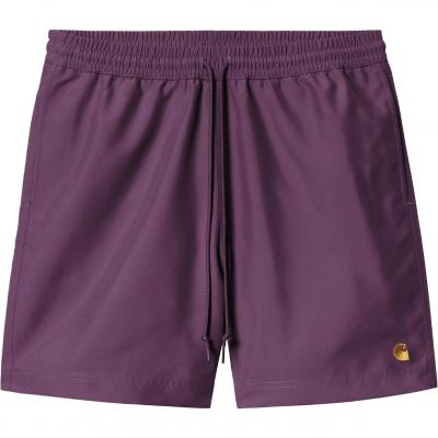 CARHARTT WIP CHASE SWIM TRUNKS HUCKLEBERRY/GOLD COSTUME