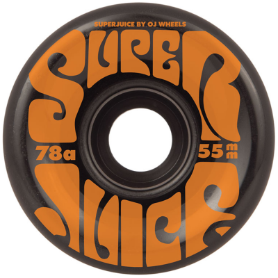 OJ WHEELS MINI SUPER JUICE 55mm - 78A BLACK RUOTE