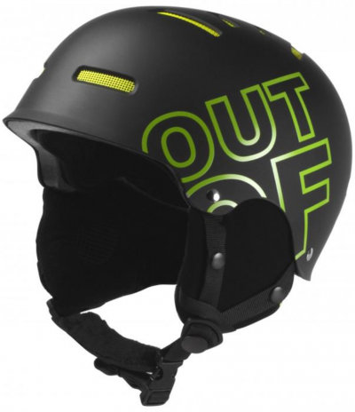 OUT OF WIPEOUT BLACK GREEN CASCO SNOWBOARD