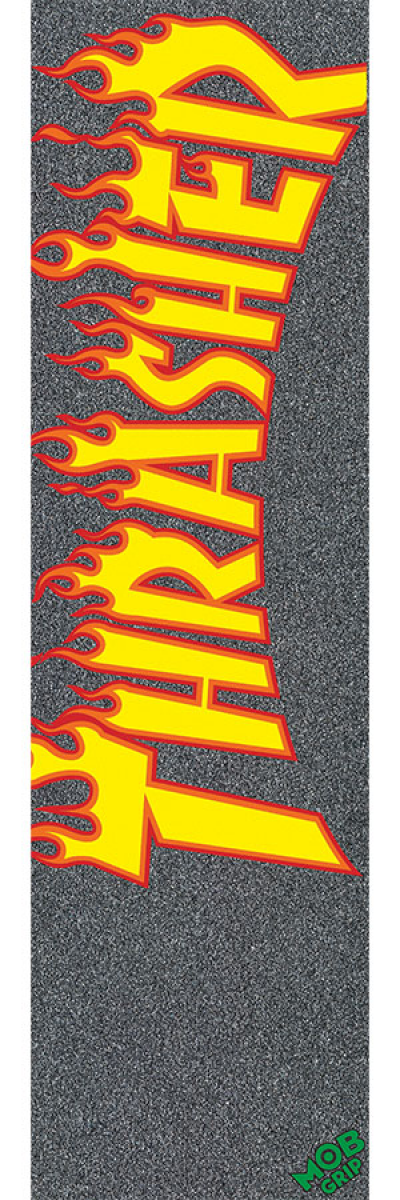 MOB GRIP THRASHER YELLOW AND ORANGE FLAME BG/5 9in x 33in GRIP