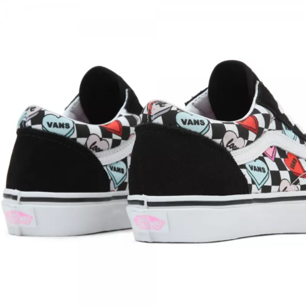 VANS OLD SKOOL CANDY HEARTS BLACK/TRUE WHITE SCARPE BAMBINO