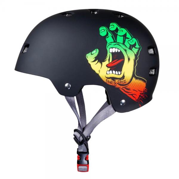 BULLET SANTA CRUZ SCREAMING HAND BLACK RASTA CASCO