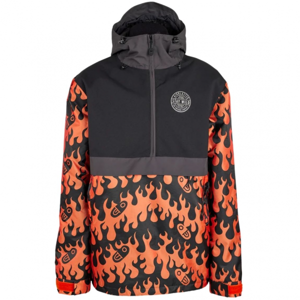 AIRBLASTER TRENCHOVER FLAMES GIACCA SNOWBOARD  