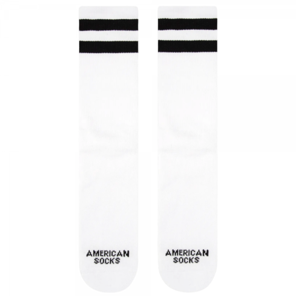 AMERICAN SOCKS OLD SCHOOL WHITE/BLACK CALZINI