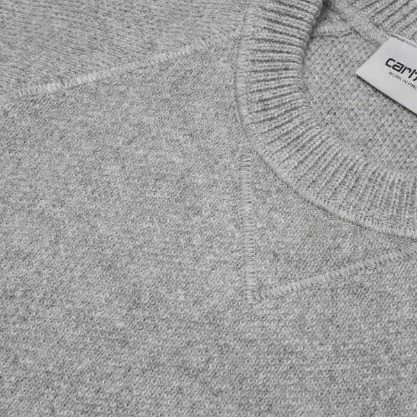 CARHARTT WIP CHASE SWEATER GREY HEATHER/GOLD MAGLIONE