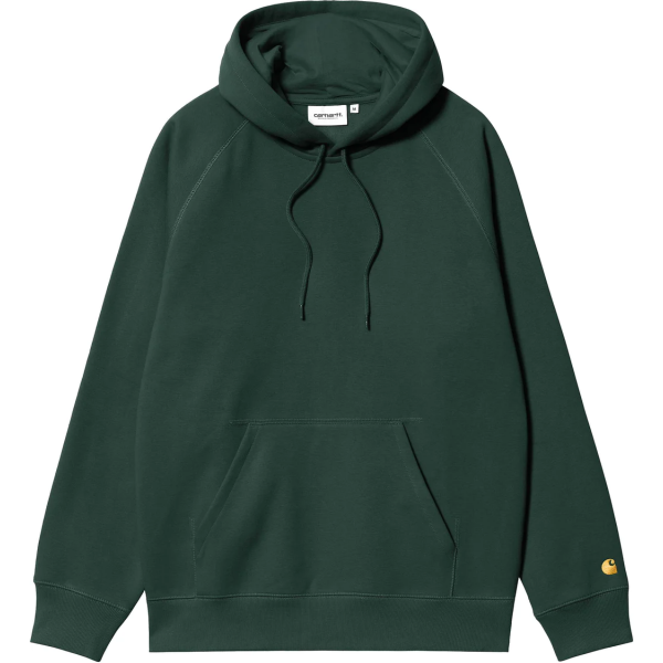 CARHARTT WIP HOODED CHASE SWEATSHIRT DISCOVERY GREEN/GOLD