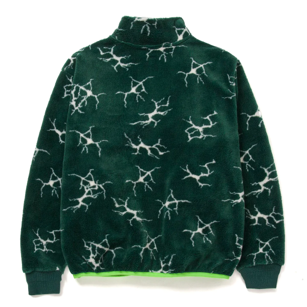HUF QUAKE SHERPA 1/4 ZIP FOREST GREEN PILE