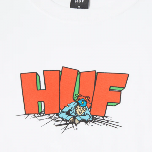 HUF THE DROP WHITE T-SHIRT