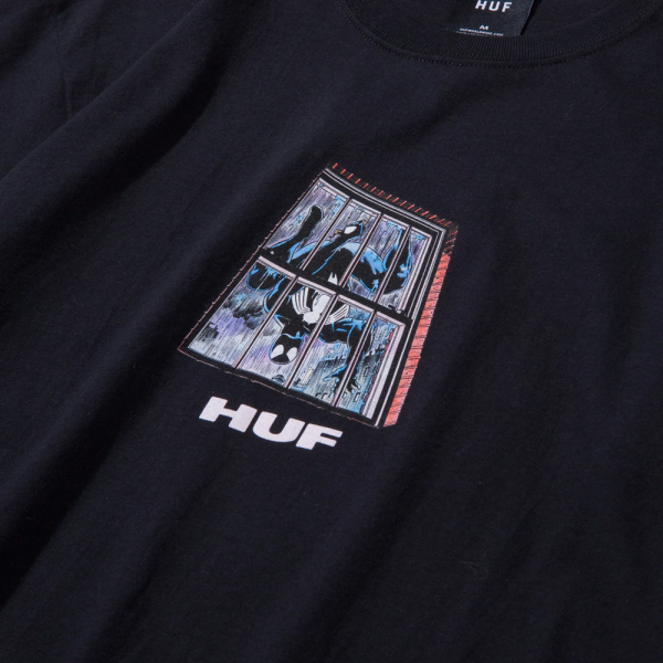 HUF x MARVEL SUITE SPIDER-MAN BLACK  T-SHIRT