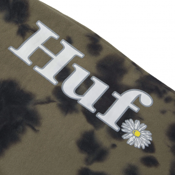 HUF IN BLOOM FLEECE PANT OLIVE PANTALONI