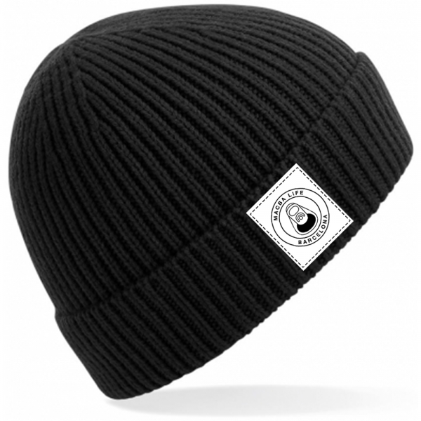 MACBA OG LOGO BEANIE BLACK CAPPELLO