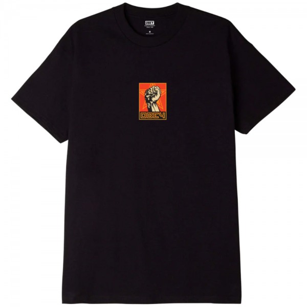 OBEY FIST CLASSIC BLACK T-SHIRT