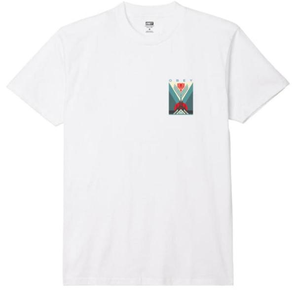 OBEY GREEN POWER FACTORY WHITE T-SHIRT