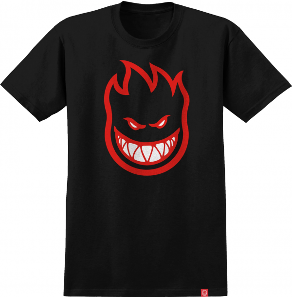 SPITFIRE BIGHEAD FILL BLACK/RED T-SHIRT BAMBINO