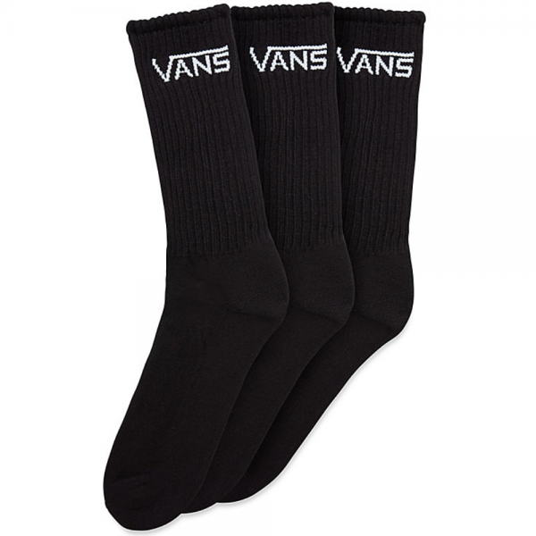 VANS MN CLASSIC CREW SOCK (3PZ) BLACK CALZINI