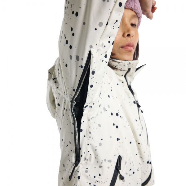 BURTON LELAH STOUT WHITE SPATTER GIACCA SNOWBOARD DONNA