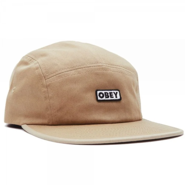 OBEY BOLD LABEL CAMP HAT KHAKI CAPPELLO