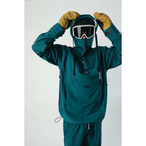 BRETHREN ACCESS ANORAK - EVERGREEN/DARK GREEN GIACCA SNOWBOARD