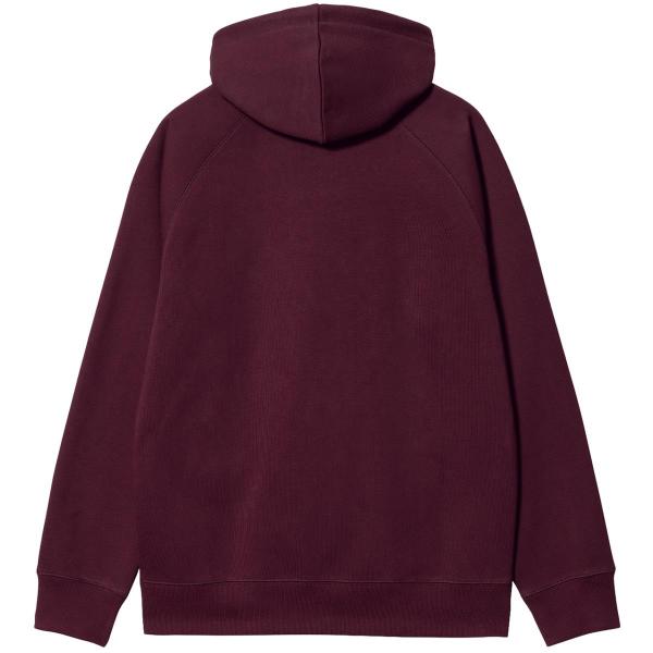 CARHARTT WIP HOODED CHASE SWEATSHIRT AMARONE/GOLD