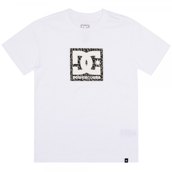 DC SQUARE STAR FILL WHITE/ELEPHANT T-SHIRT BAMBINO