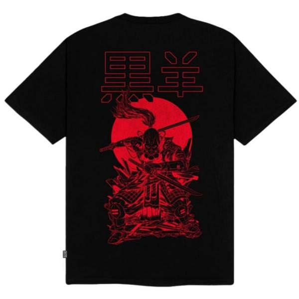 DOLLY NOIRE MIYAMOTO MUSASHI OUTLINE TEE BLACK T-SHIRT