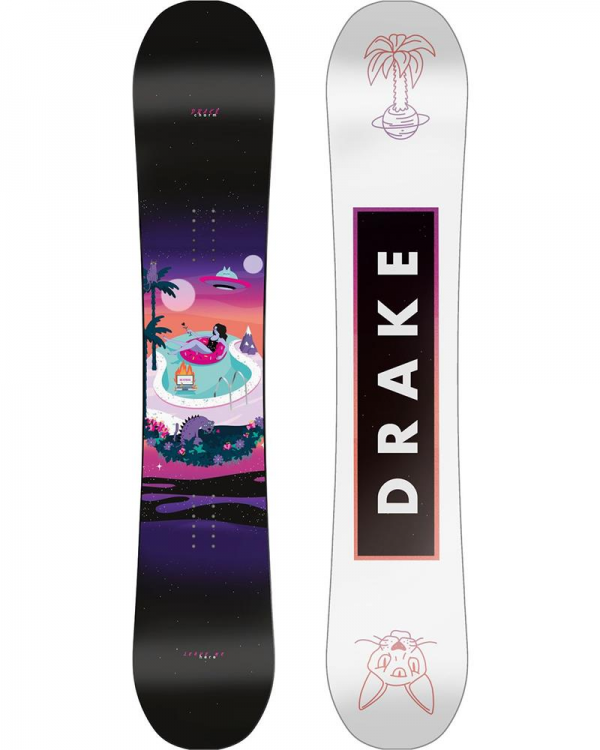 DRAKE CHARM 147 TAVOLA SNOWBOARD + QUEEN ATTACCHI SNOWBOARD DONNA