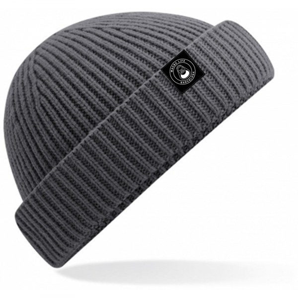 MACBA OG LOGO SHORT BEANIE GREY CAPPELLO