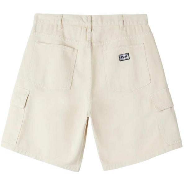 OBEY BIGWIG BAGGY DENIM CARGO CLAY SHORTS