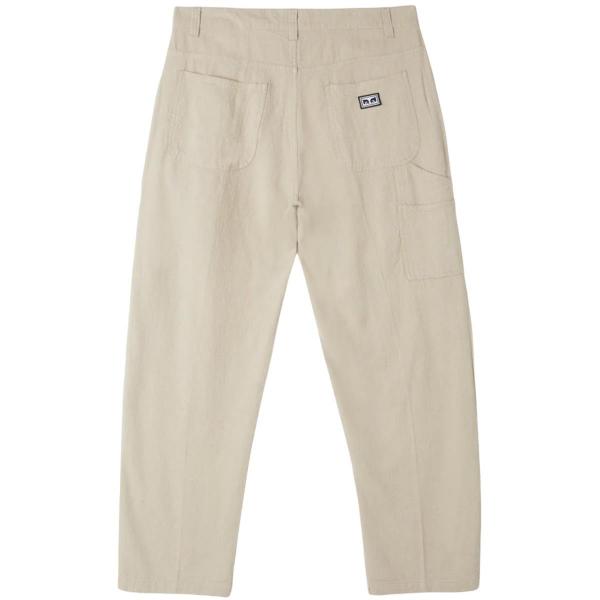 OBEY HARDWORK LINEN CARPENTER OATMEAL PANTALONI