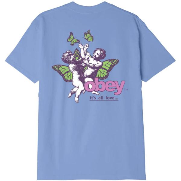 OBEY IT'S ALL LOVE CLASSIC DIGITAL VIOLET T-SHIRT