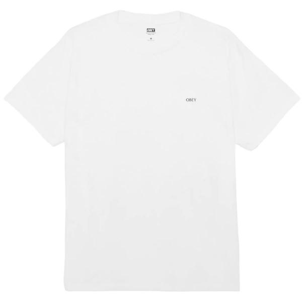 OBEY RIPPED ICON WHITE T-SHIRT
