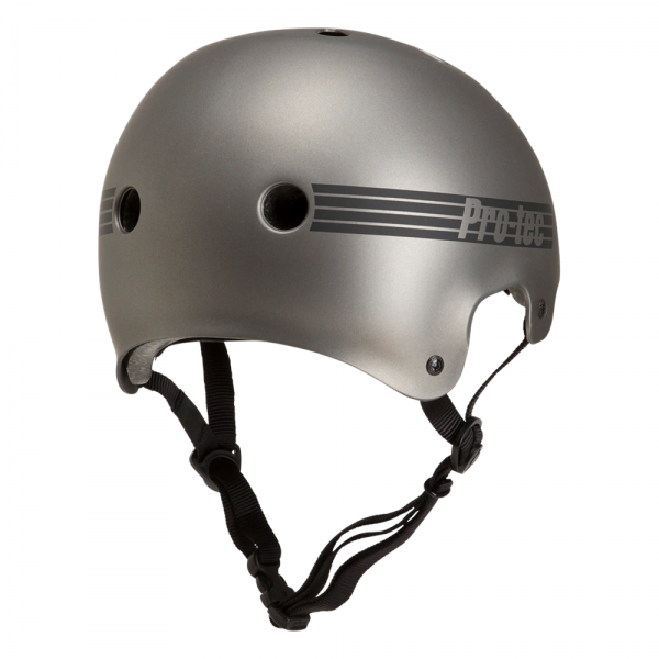 PRO - TEC OLD SCHOOL MATTE METALLIC GUNMETAL CASCO